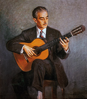 El guitarrista (1954). Retrato de su hermano Regino Sainz de la Maza