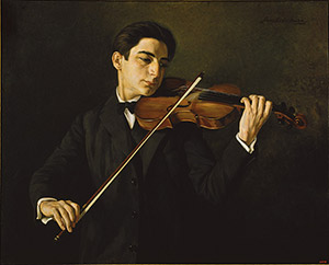 El violinista (1928). Retrato de su hermano Mariano Sainz de la Maza